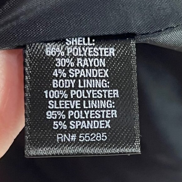 Red Fitted Blazer Jacket M Single Button Front Notch Lapel Holiday Work - Picture 12 of 12